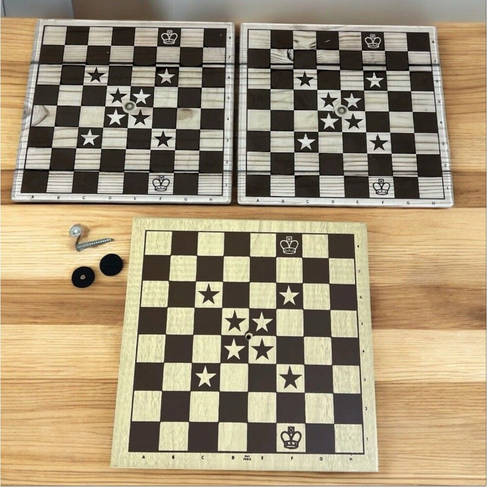 VTG Space Chess Game 1970 BOARDS ONLY/FOR PARTS 4th Dimensional Si-Fi Star Trek